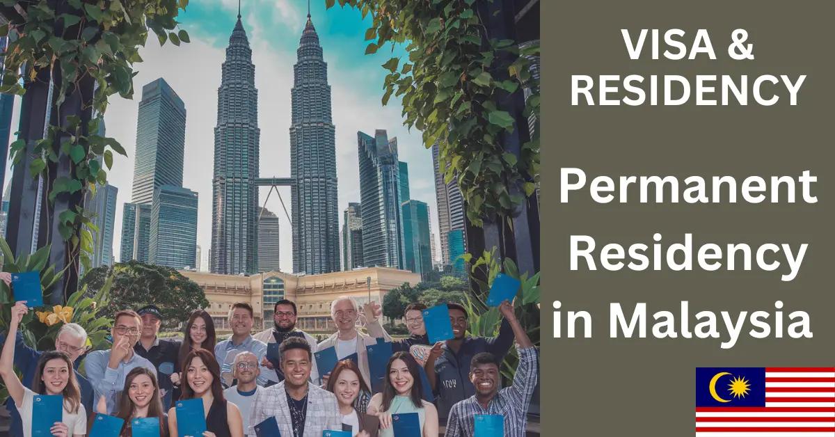 A diverse group celebrates Malaysian residency before the iconic Petronas Towers, symbolizing new beginnings.