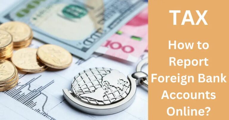 How to Report Foreign Bank Accounts Online? Diverse group focused on financial tasks in modern office with glowing computer screens.