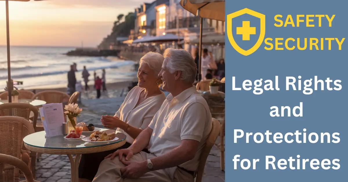 Retired couple enjoying sunset at a European beachside café, savoring local delicacies.