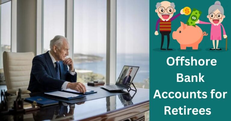 Setting Up Offshore Bank Accounts for Retirees: Why Do It? Elderly retiree in elegant office, setting up offshore bank account via video call.